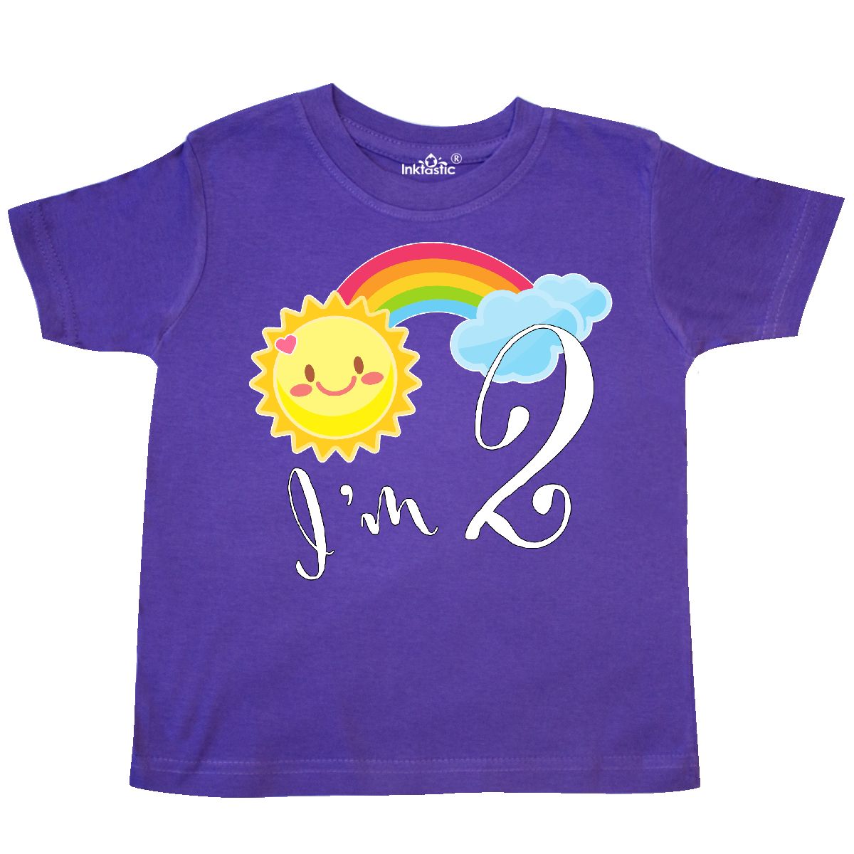 inktastic First Birthday Baby Bear Rainbow Toddler T-Shirt