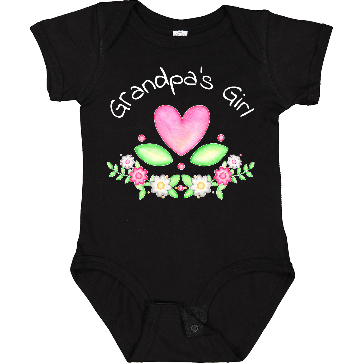Inktastic Grandpa’s Girl- Heart Flowers Baby Bodysuit Family Cute Grandpa New