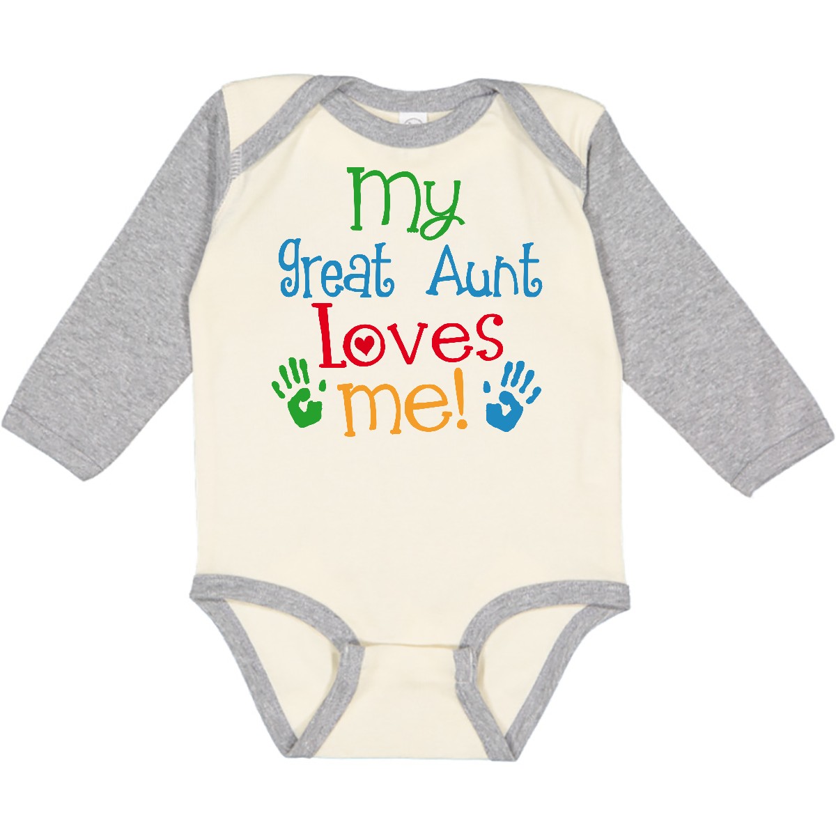 Inktastic My Great Aunt Loves Me Long Sleeve Creeper Gift From Boys Girls Hws - Picture 7 of 7