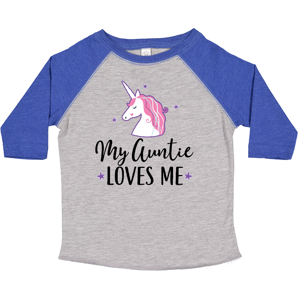Inktastic My Auntie Loves Me Unicorn Toddler T-Shirt Girls Childs Clothing Stars - Picture 7 of 17