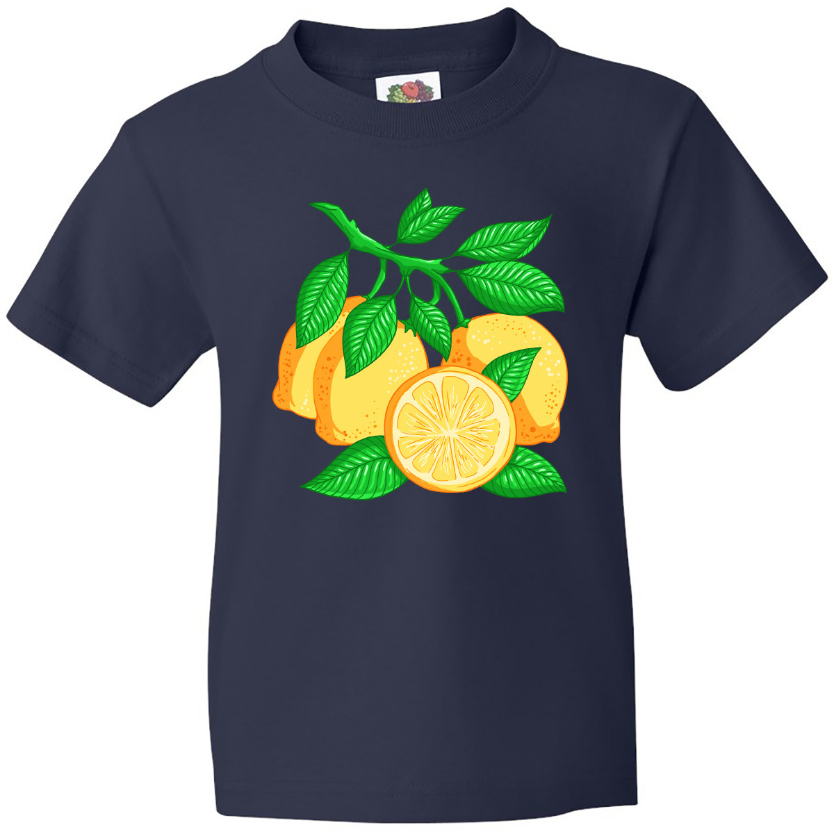 Inktastic I Love Lemons With Lemon Tree Branch Illustration Youth T-Shirt Fruit - Picture 2 of 3
