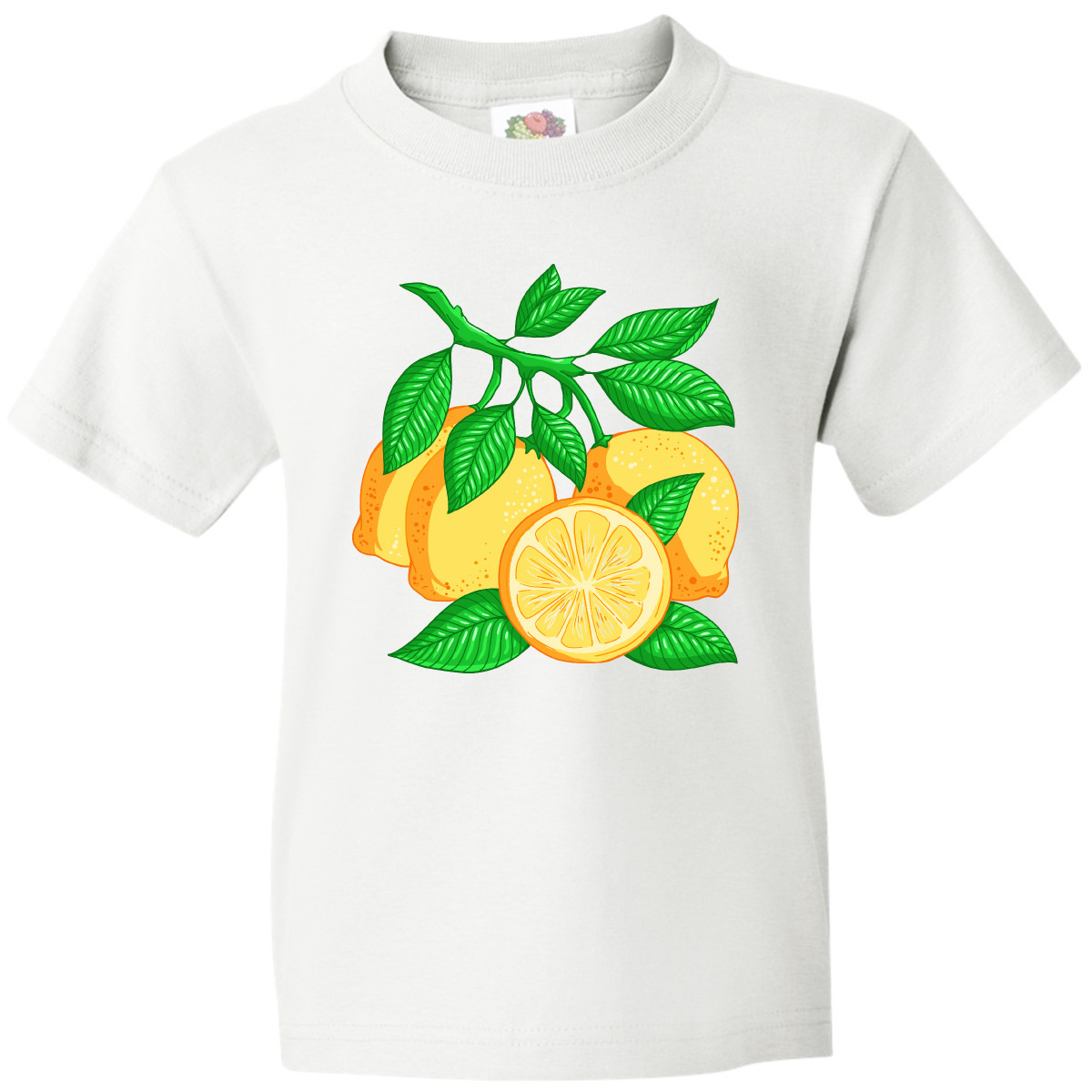 Inktastic I Love Lemons With Lemon Tree Branch Illustration Youth T-Shirt Fruit - Picture 3 of 3