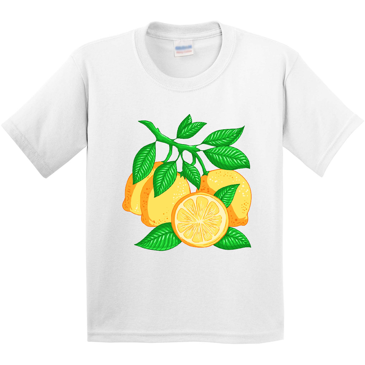 Inktastic I Love Lemons With Lemon Tree Branch Illustration Youth T-Shirt Fruit - Picture 4 of 4