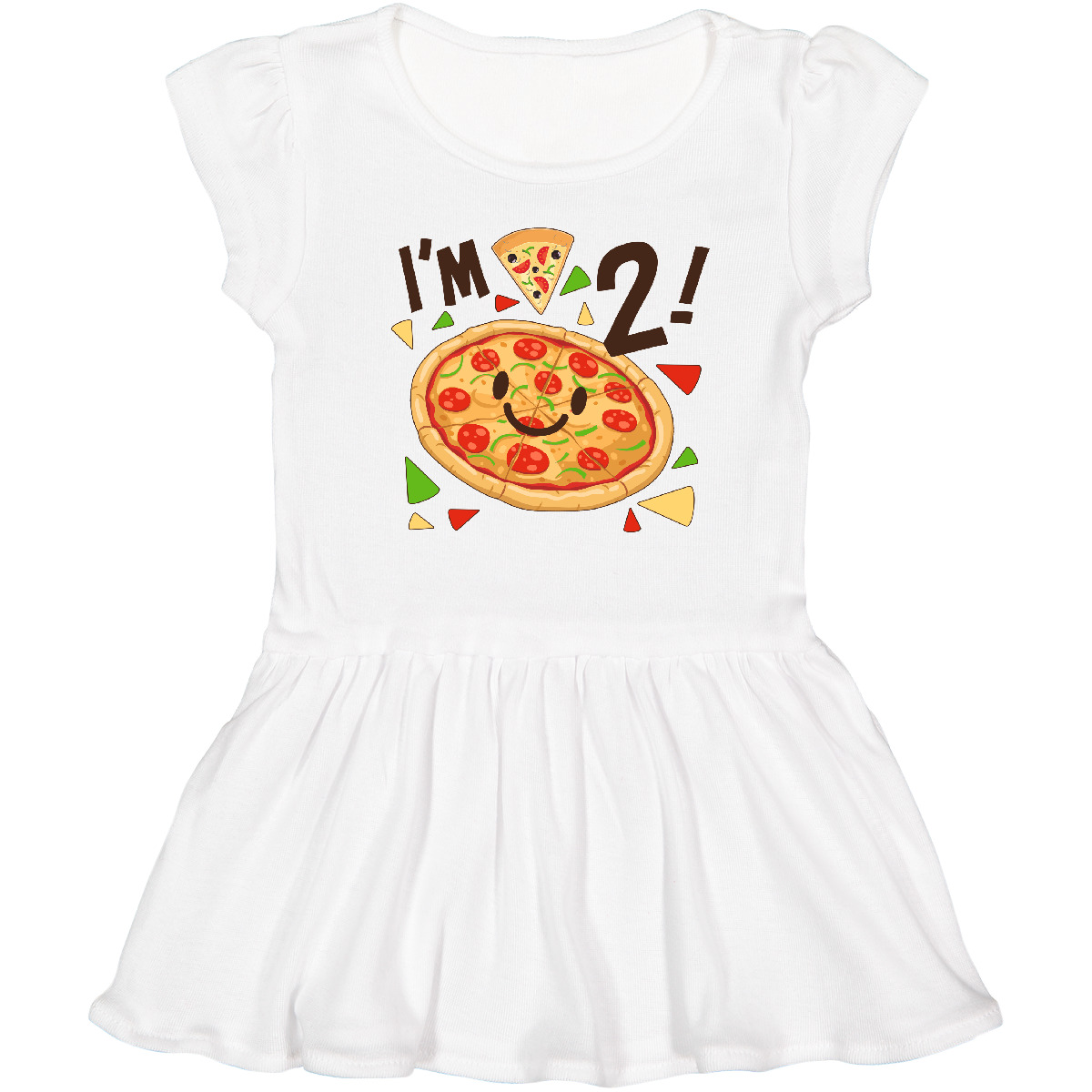 Inktastic Im Two! Pizza Birthday Party Toddler Dress Birthdays Second 2nd Two - Bild 5 von 7