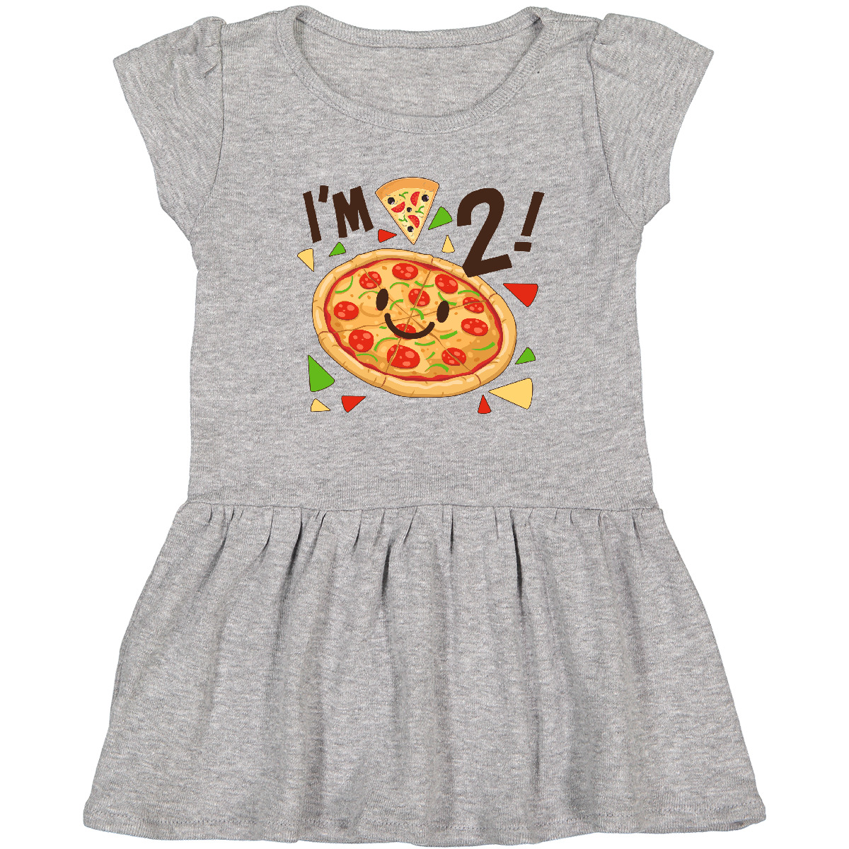 Inktastic Im Two! Pizza Birthday Party Toddler Dress Birthdays Second 2nd Two - Bild 2 von 7