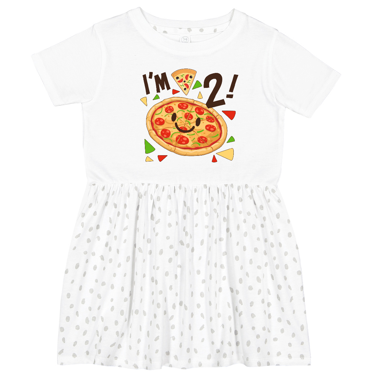Inktastic Im Two! Pizza Birthday Party Toddler Dress Birthdays Second 2nd Two - Bild 6 von 7