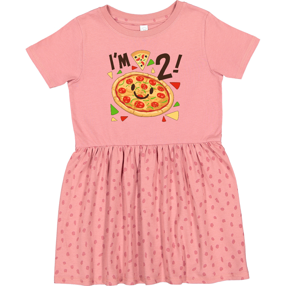 Inktastic Im Two! Pizza Birthday Party Toddler Dress Birthdays Second 2nd Two - Bild 3 von 7