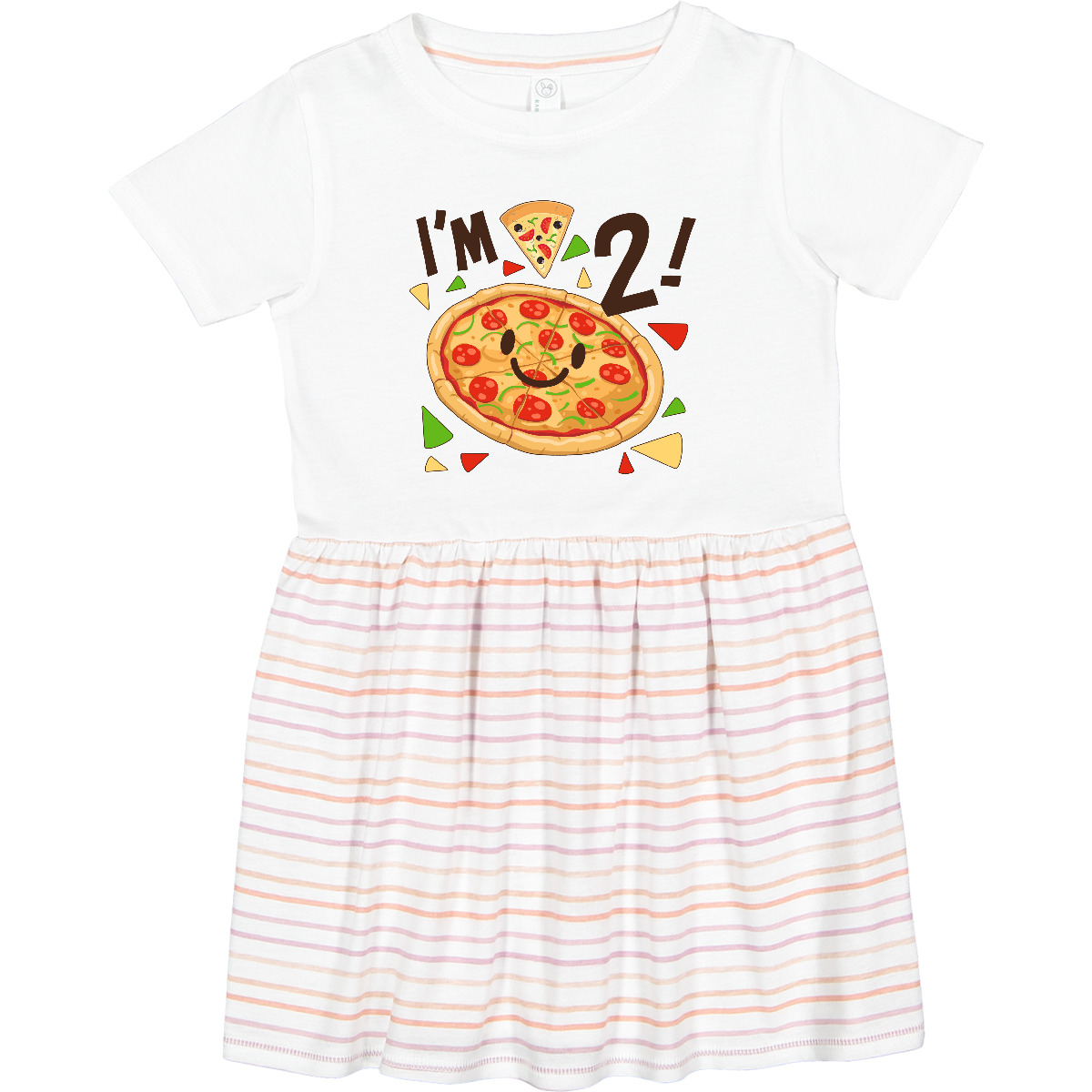 Inktastic Im Two! Pizza Birthday Party Toddler Dress Birthdays Second 2nd Two - Bild 7 von 7