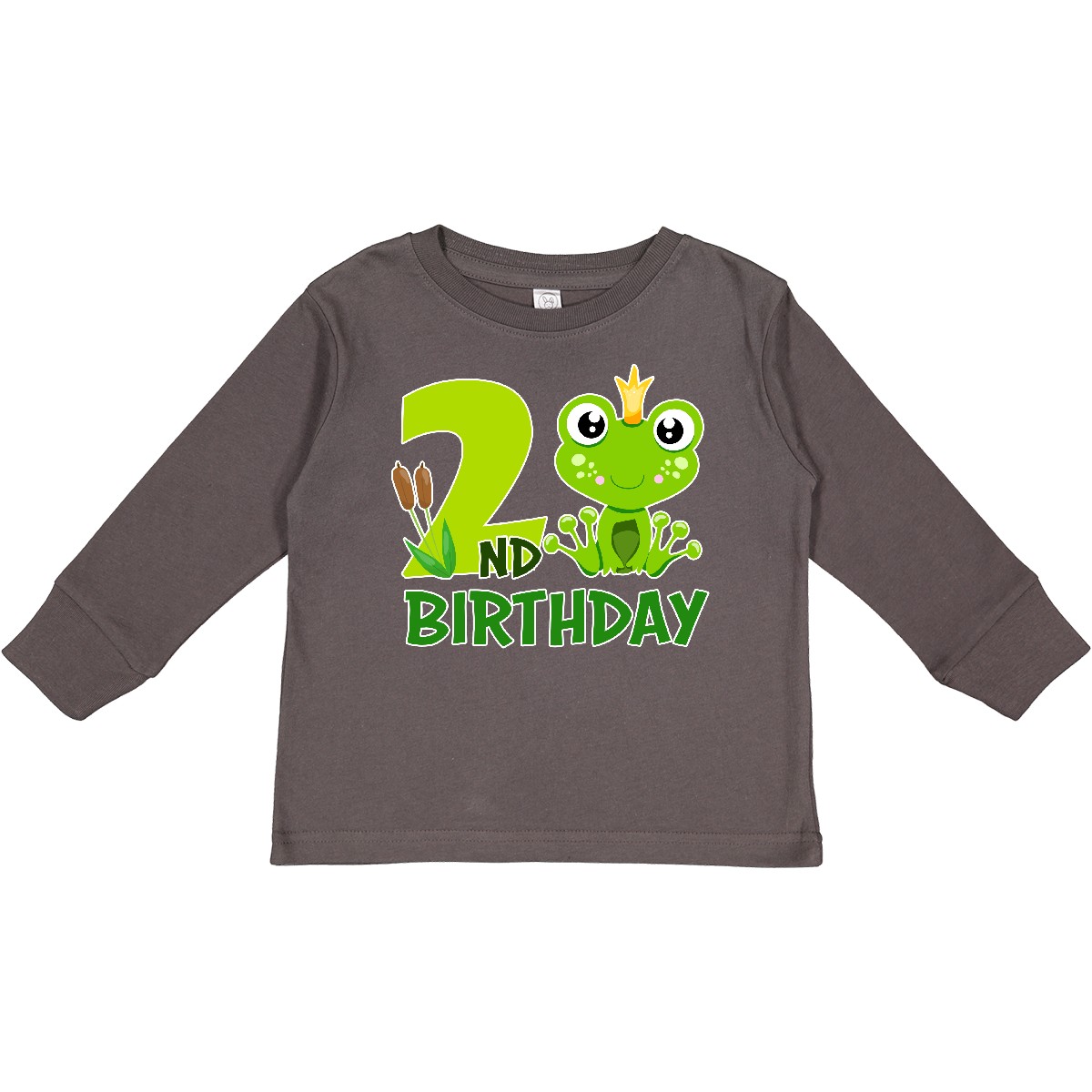 Inktastic 2nd Birthday Prince Frog Toddler Long Sleeve T-Shirt Birthdays Second - Picture 2 of 5