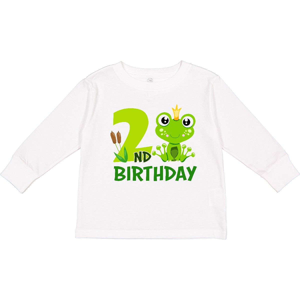 Inktastic 2nd Birthday Prince Frog Toddler Long Sleeve T-Shirt Birthdays Second - Picture 5 of 5