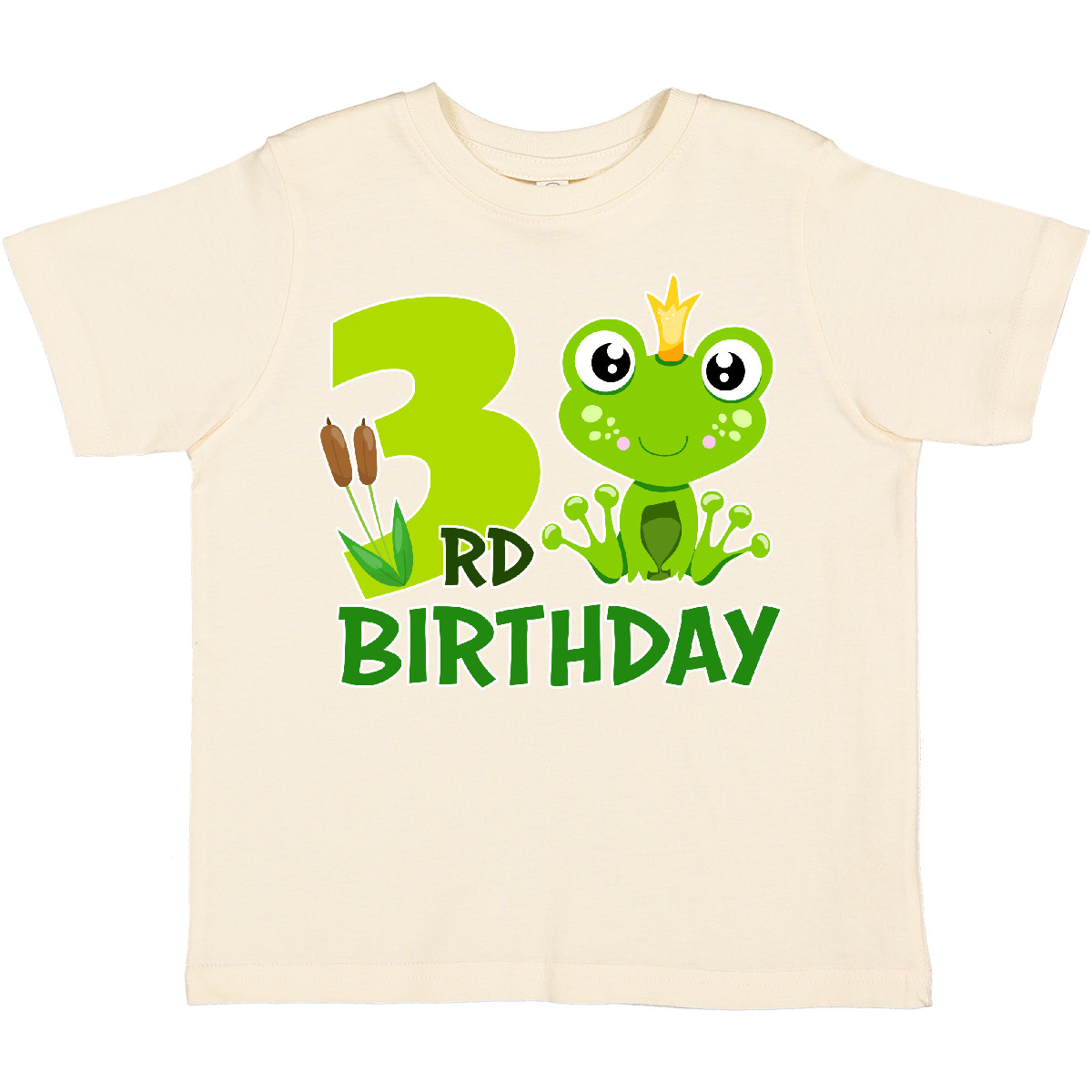 Inktastic 3rd Birthday Prince Frog Toddler T-Shirt Birthdays Third