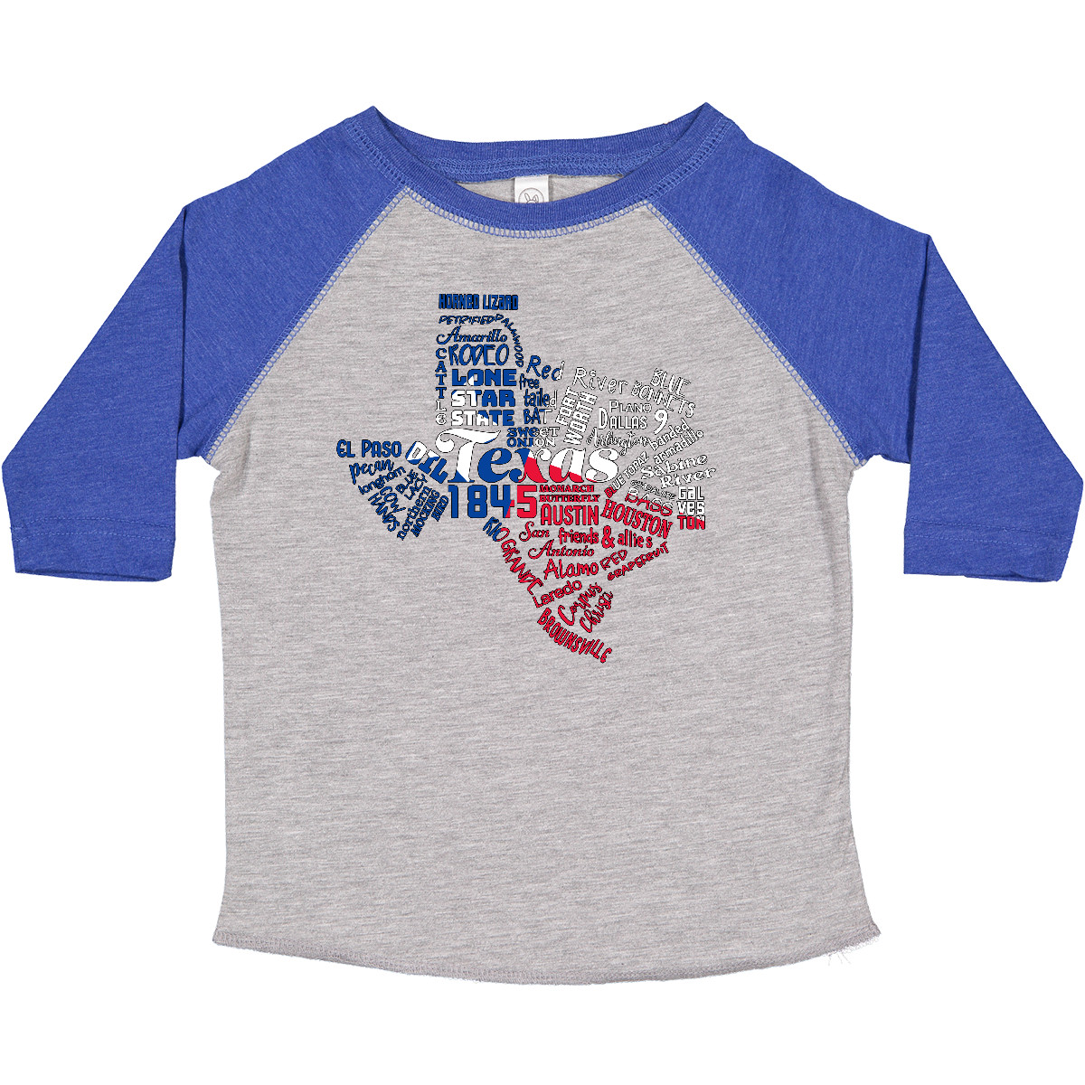 Inktastic Texas Word Salad- State Outline With Flag Toddler T-Shirt Home Lone - Picture 4 of 6