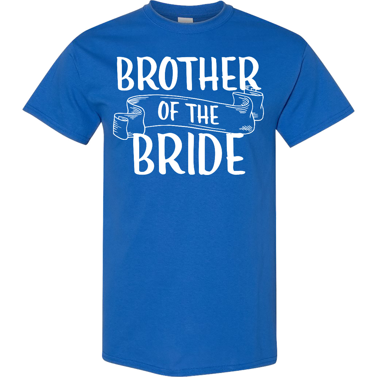 Inktastic Brother Of The Bride With Banner T-Shirt Wedding Party Bachelor Mens