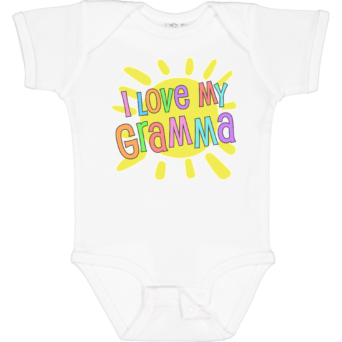Inktastic I Love My Gramma- Sun And Rainbow Letters Baby Bodysuit Family Cute
