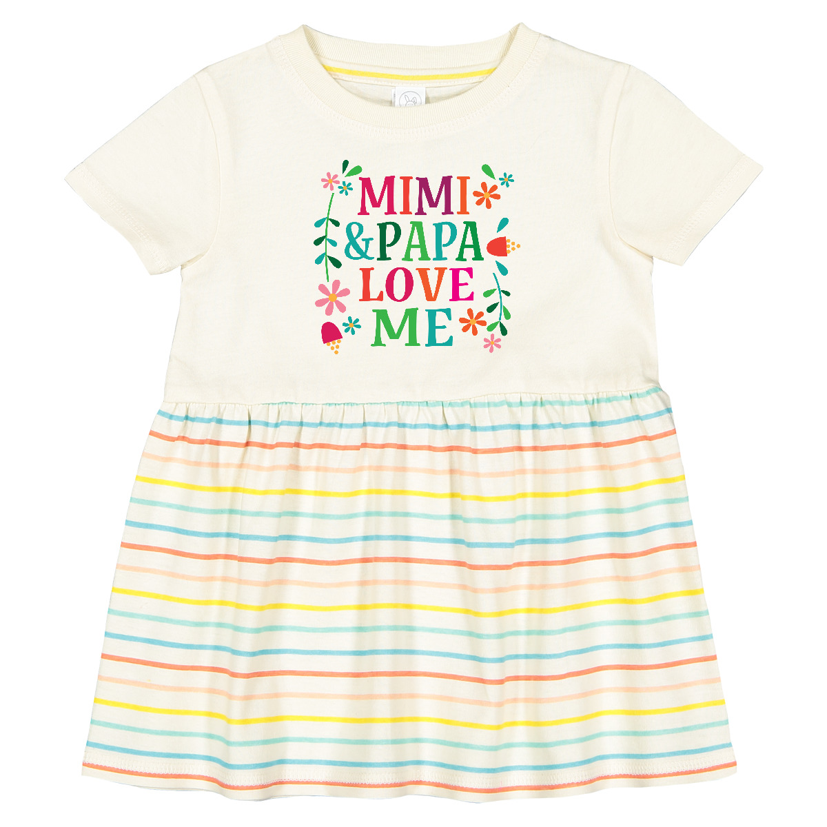 Inktastic Mimi And Papa Love Me Infant Dress Cute Apparel Clothing Flowered - Picture 3 of 6