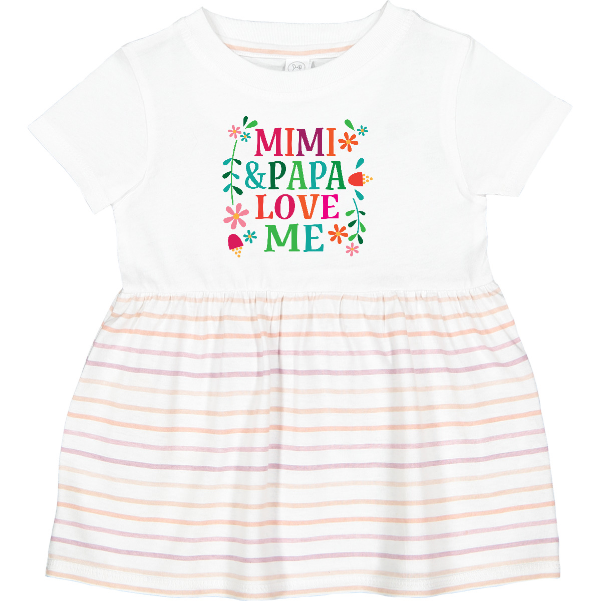 Inktastic Mimi And Papa Love Me Infant Dress Cute Apparel Clothing Flowered - Picture 6 of 6
