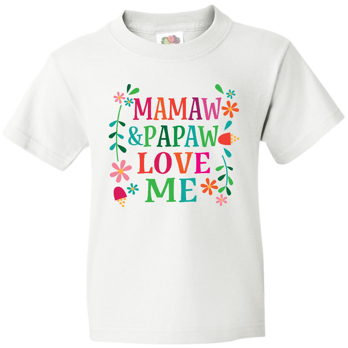 Inktastic Mamaw And Papaw Love Me Youth T-Shirt Girls Clothing Shower Apparel - Picture 2 of 2