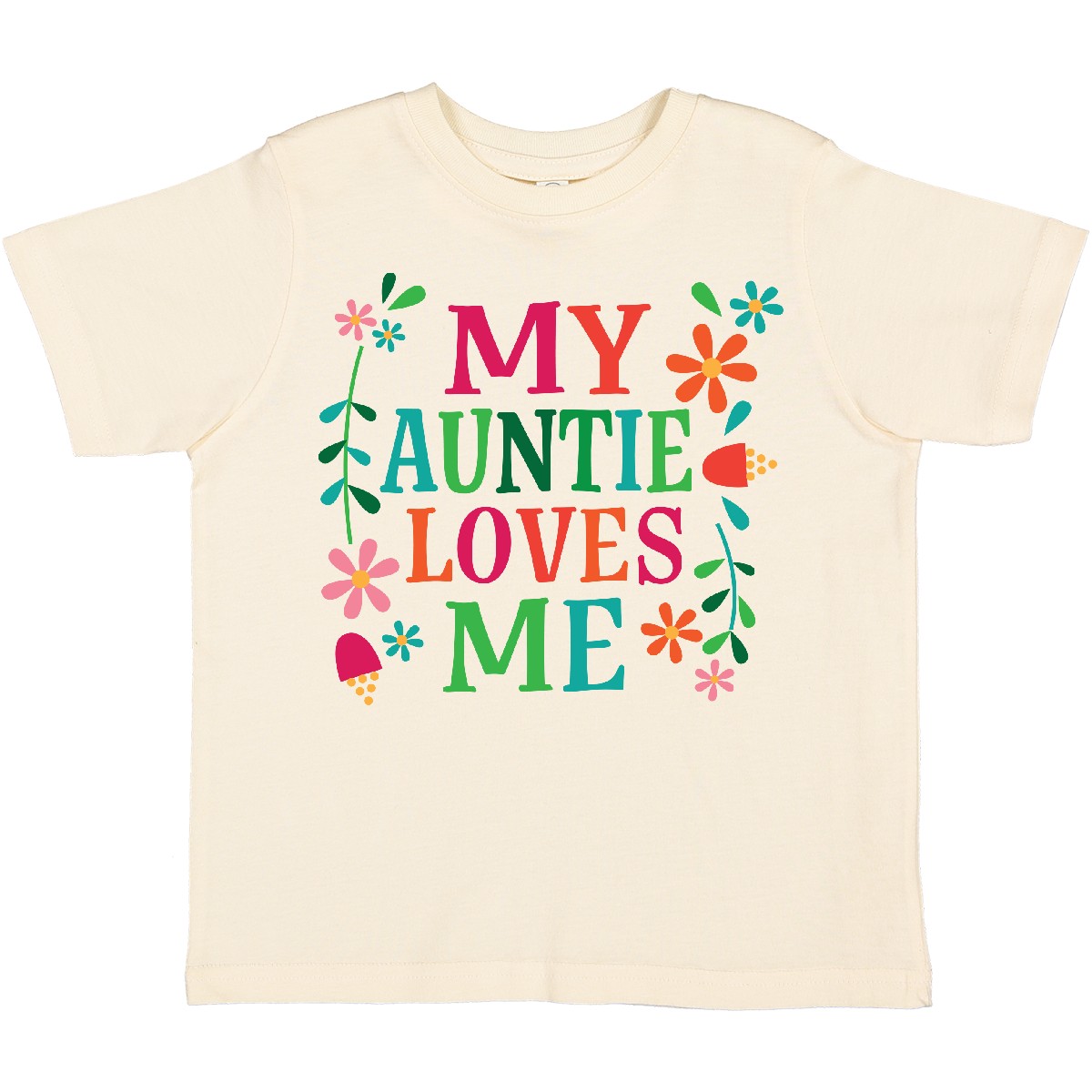 Inktastic My Auntie Loves Me Mädchen Kleinkind T-Shirt Tante aus Blumen Gänseblümchen Kind - Bild 9 von 12