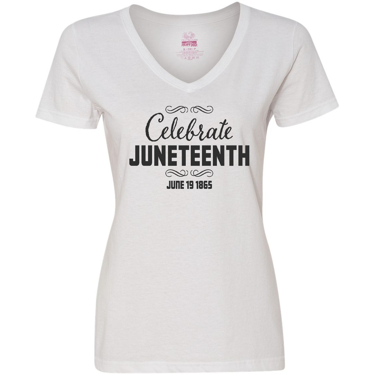 Inktastic Celebrate Juneteenth Women's V-Neck T-Shirt June 19 1865 Freedom Tees - Picture 7 of 7