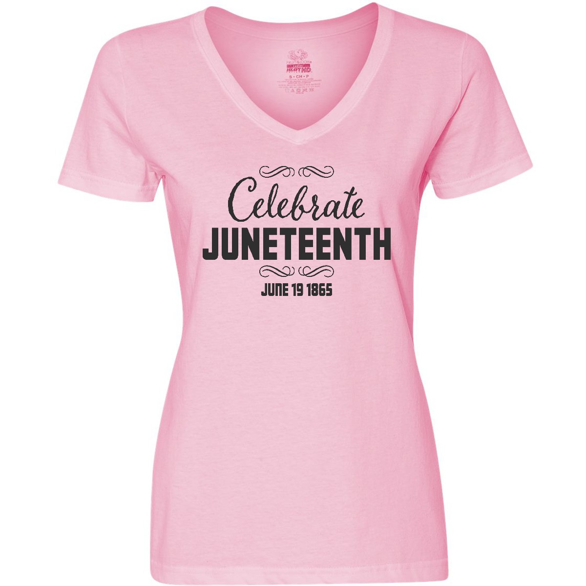 Inktastic Celebrate Juneteenth Women's V-Neck T-Shirt June 19 1865 Freedom Tees - Picture 6 of 7