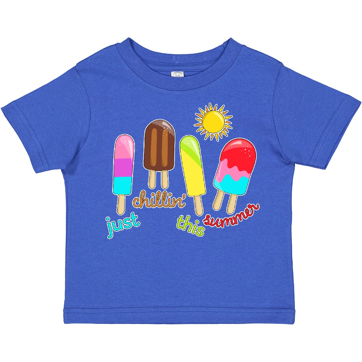 Inktastic Just Chillin This Summer- Popsicles Toddler T-Shirt Chilling Chill Fun - Picture 8 of 9