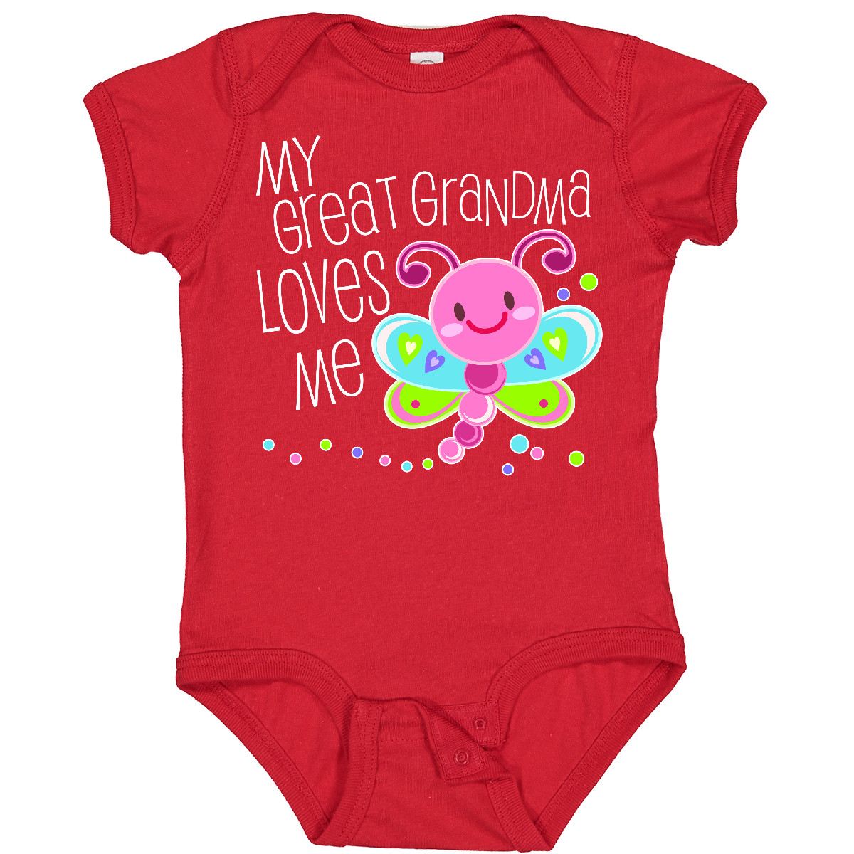 Inktastic My Great Grandma Loves Me - süßer Libelle Baby Body Familie Käfer Spaß - Bild 9 von 14