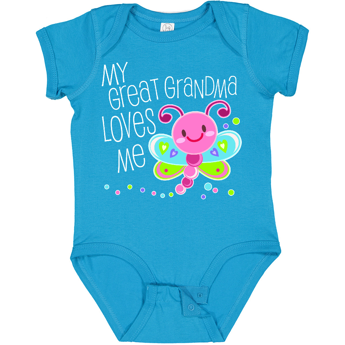 Inktastic My Great Grandma Loves Me - süßer Libelle Baby Body Familie Käfer Spaß - Bild 12 von 14