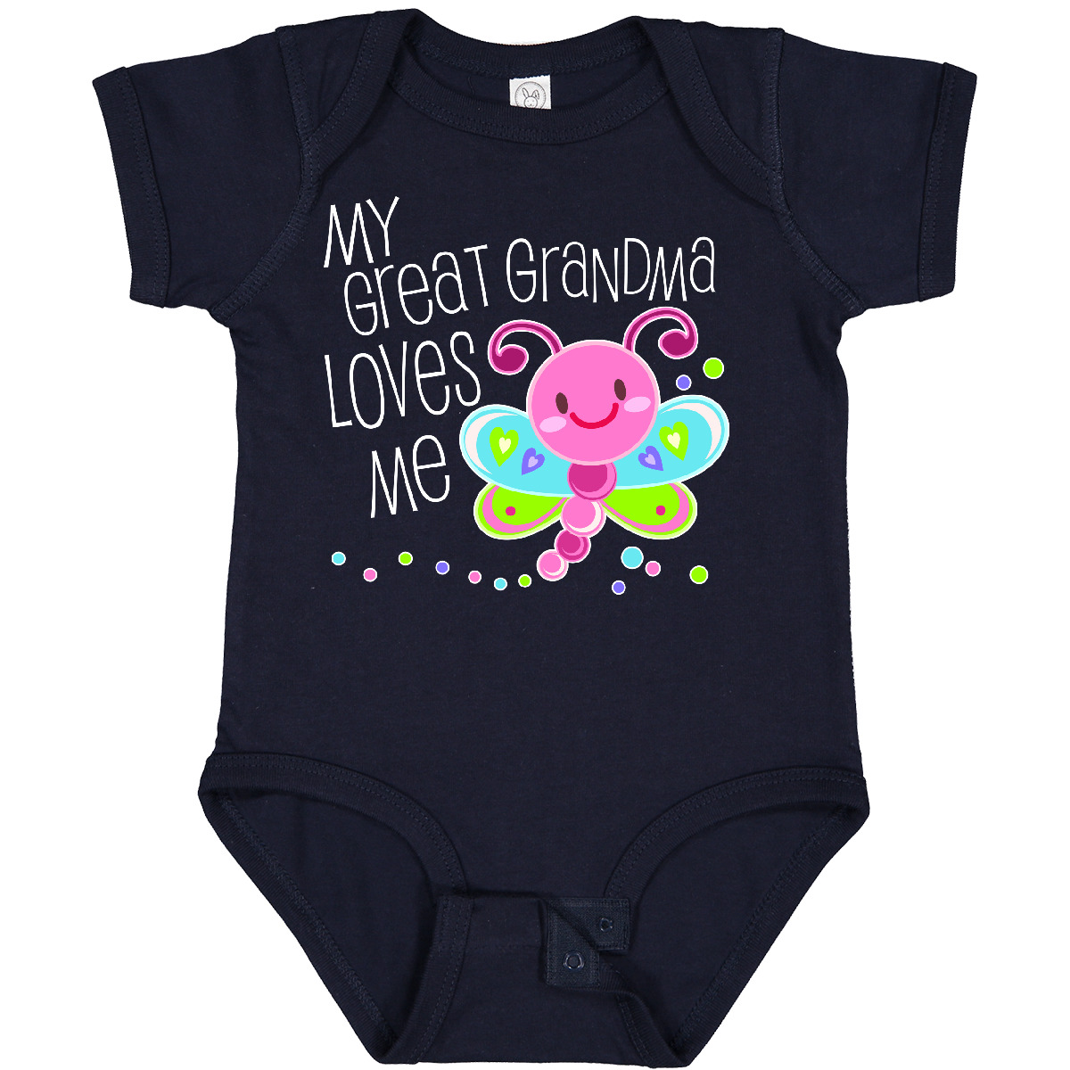 Inktastic My Great Grandma Loves Me - süßer Libelle Baby Body Familie Käfer Spaß - Bild 7 von 14