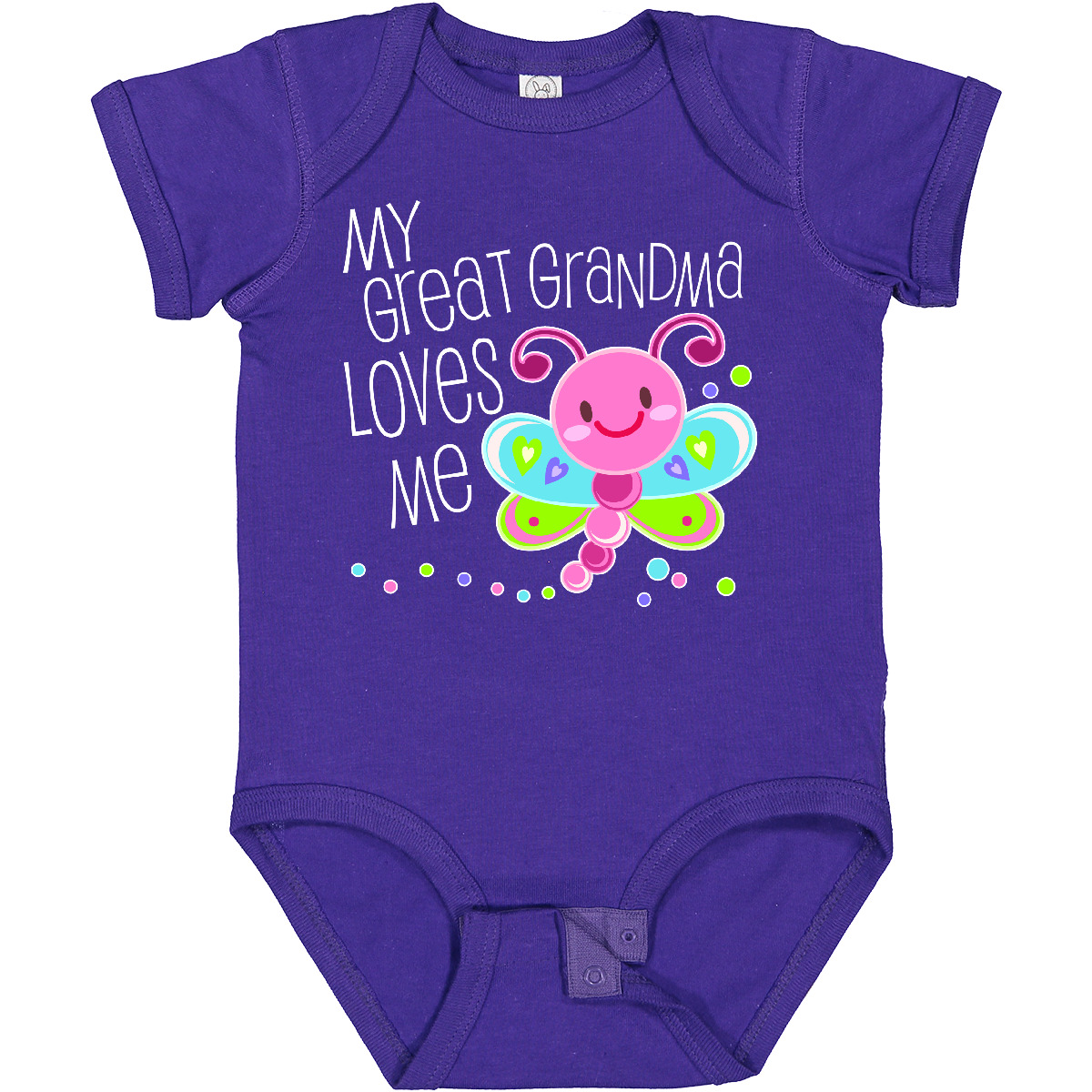 Inktastic My Great Grandma Loves Me - süßer Libelle Baby Body Familie Käfer Spaß - Bild 8 von 14