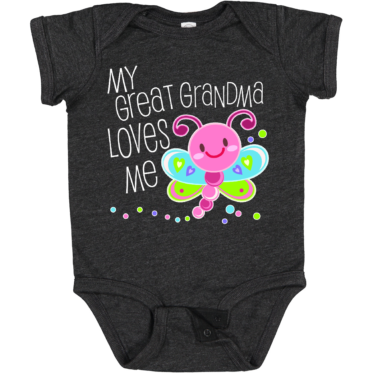 Inktastic My Great Grandma Loves Me - süßer Libelle Baby Body Familie Käfer Spaß - Bild 14 von 14