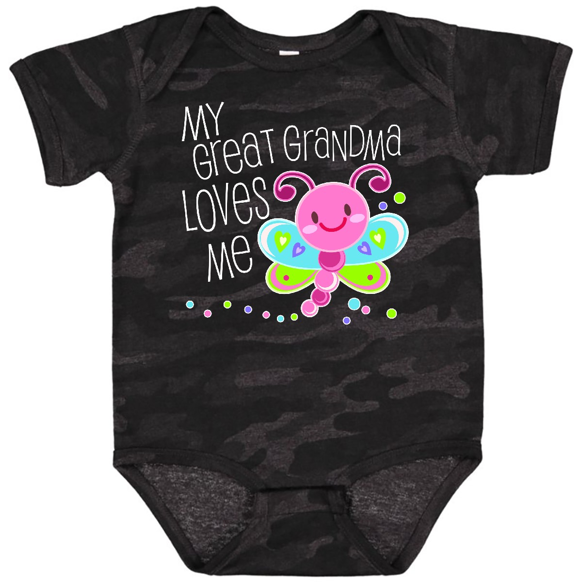 Inktastic My Great Grandma Loves Me - süßer Libelle Baby Body Familie Käfer Spaß - Bild 11 von 14