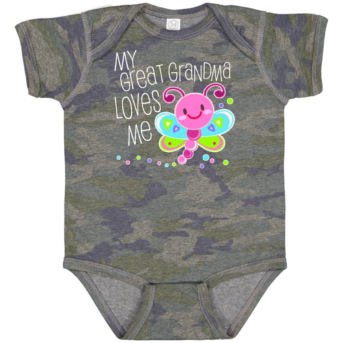 Inktastic My Great Grandma Loves Me - süßer Libelle Baby Body Familie Käfer Spaß - Bild 13 von 14