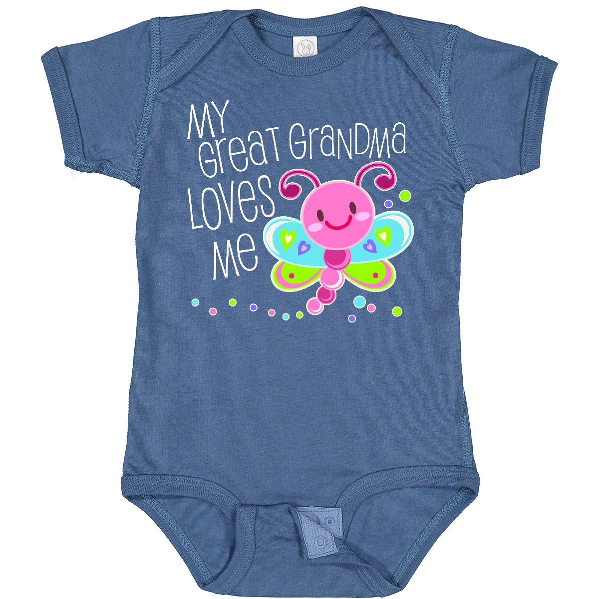 Inktastic My Great Grandma Loves Me - süßer Libelle Baby Body Familie Käfer Spaß - Bild 6 von 14