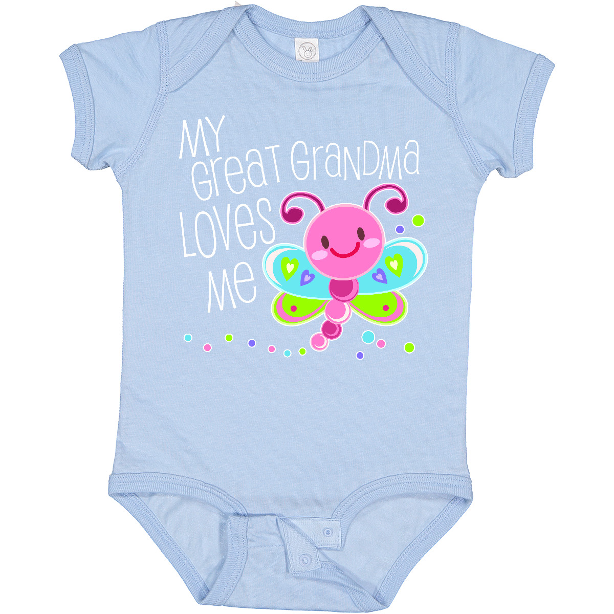 Inktastic My Great Grandma Loves Me - süßer Libelle Baby Body Familie Käfer Spaß - Bild 4 von 14
