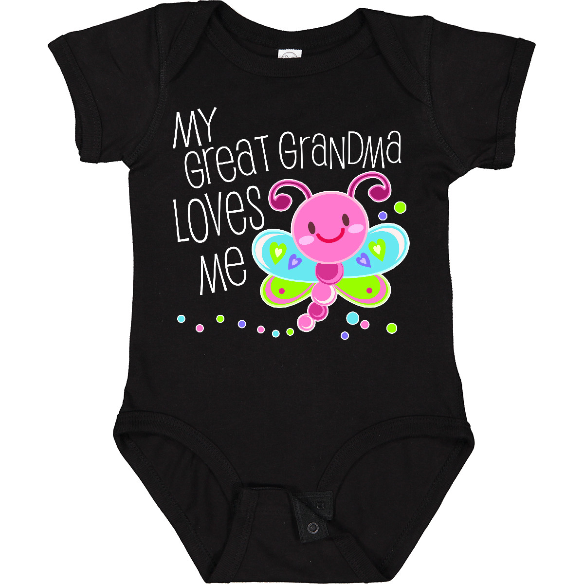 Inktastic My Great Grandma Loves Me - süßer Libelle Baby Body Familie Käfer Spaß - Bild 2 von 14
