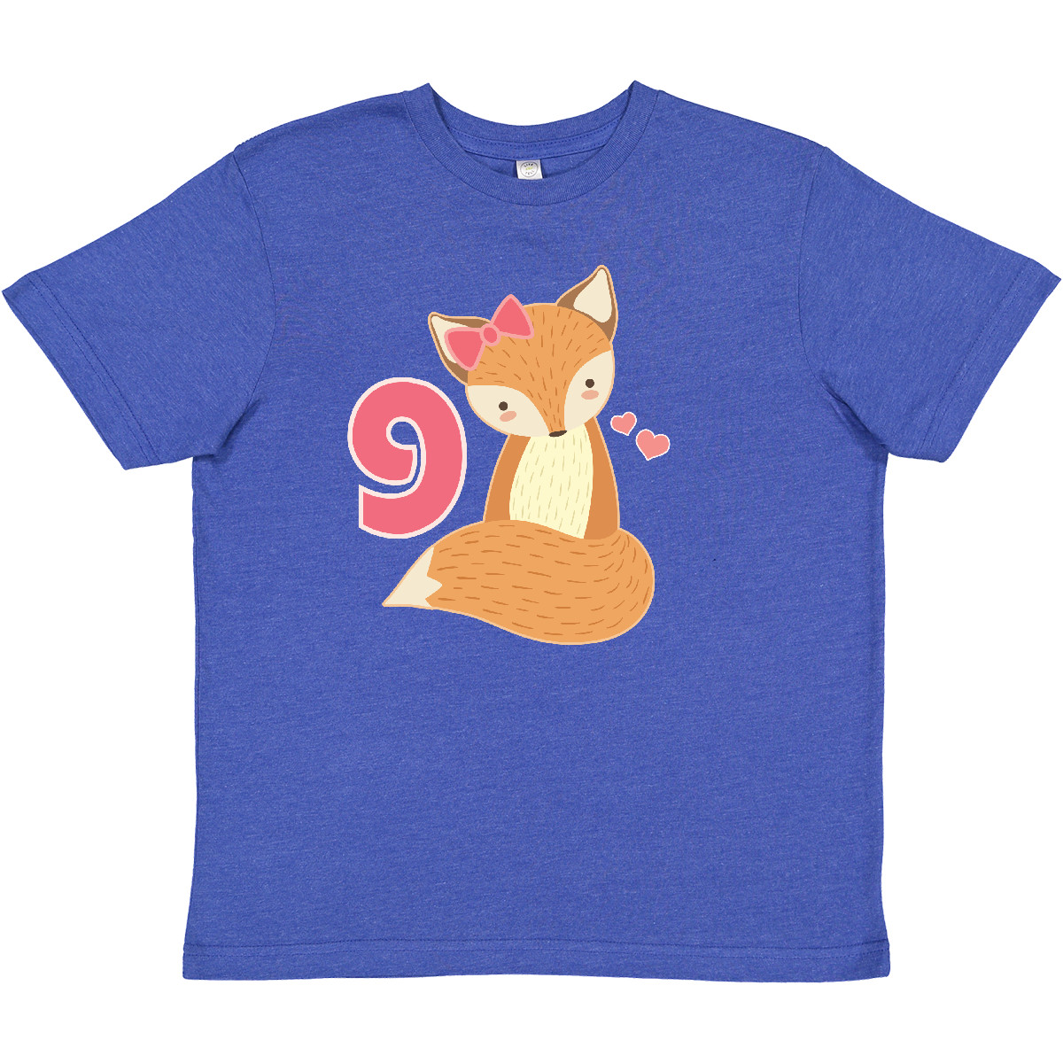 Inktastic 9th Birthday Fox 9 Year Old Youth T-Shirt Nine Animal Childs Adorable - Picture 4 of 5