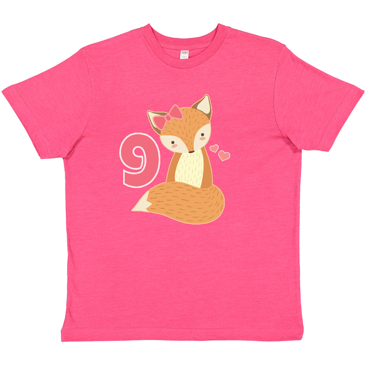 Inktastic 9th Birthday Fox 9 Year Old Youth T-Shirt Nine Animal Childs Adorable - Picture 3 of 5
