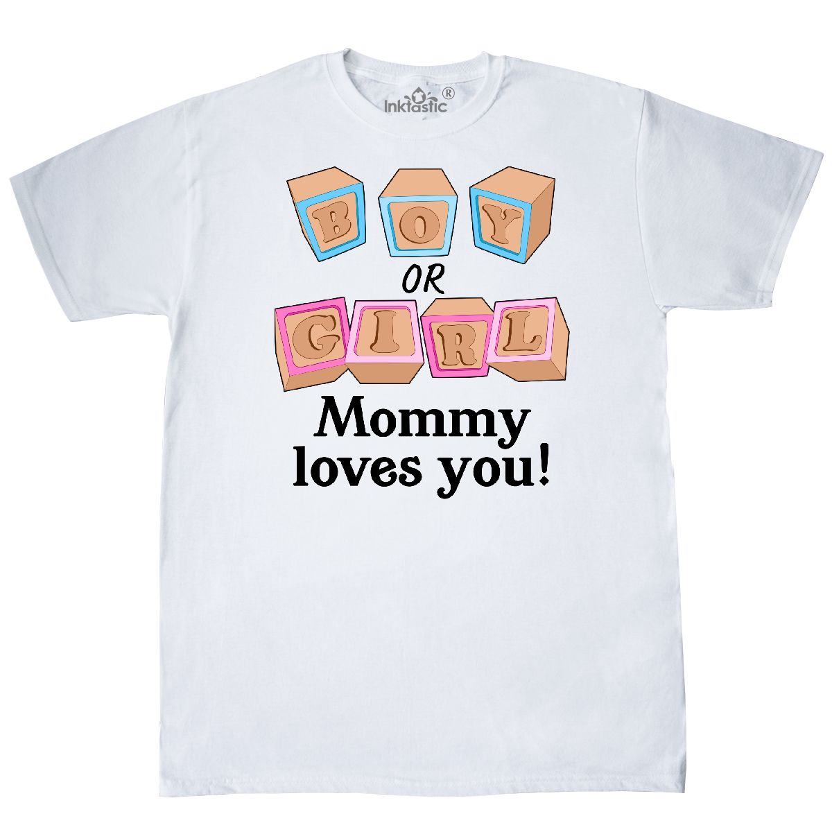 Details About Inktastic Boy Or Girl Mommy Loves You T Shirt Gender Reveal Mama Mom Mother - 