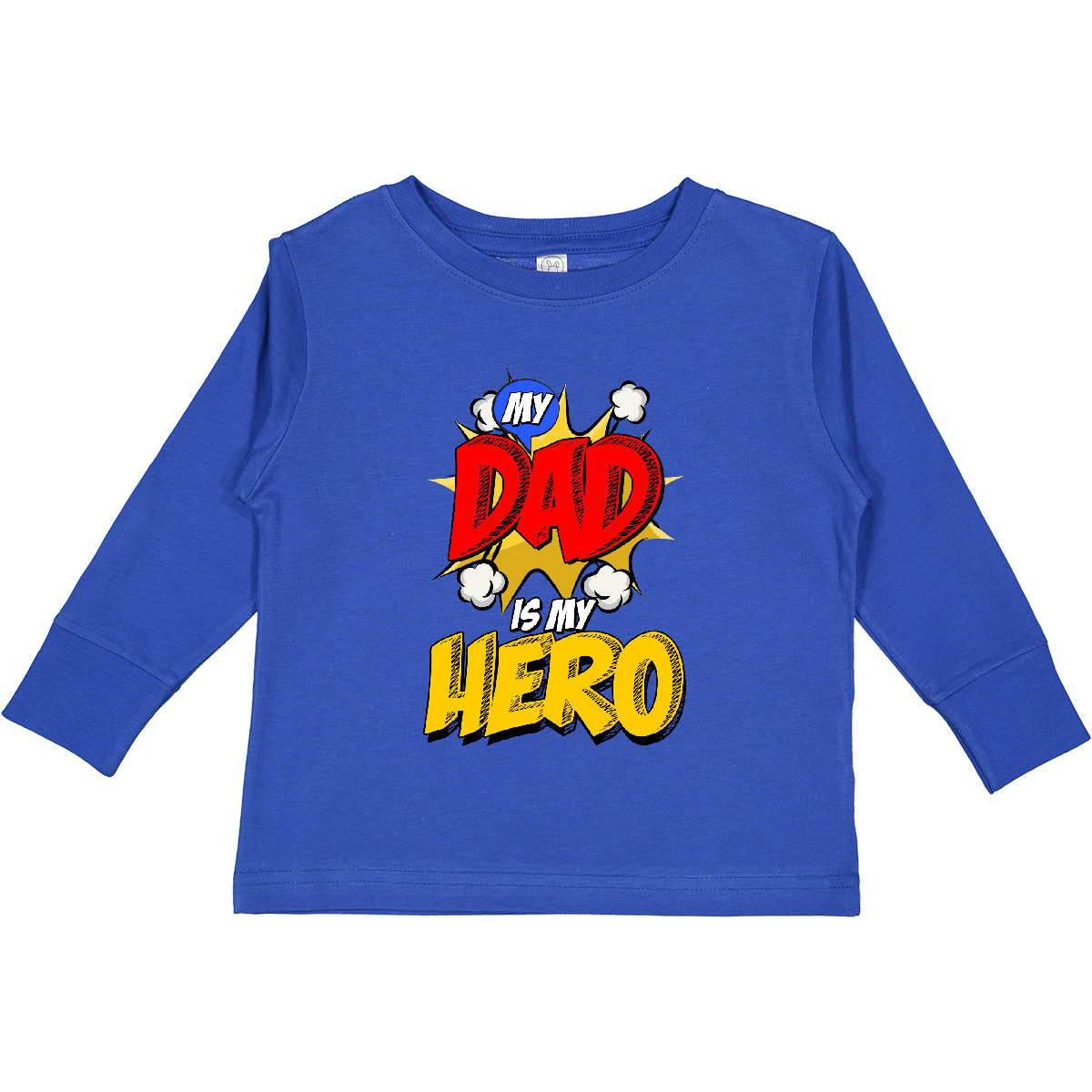 Inktastic Dad Is My Hero Toddler Long Sleeve T-Shirt Papa Father Fathers Day - Picture 5 of 6