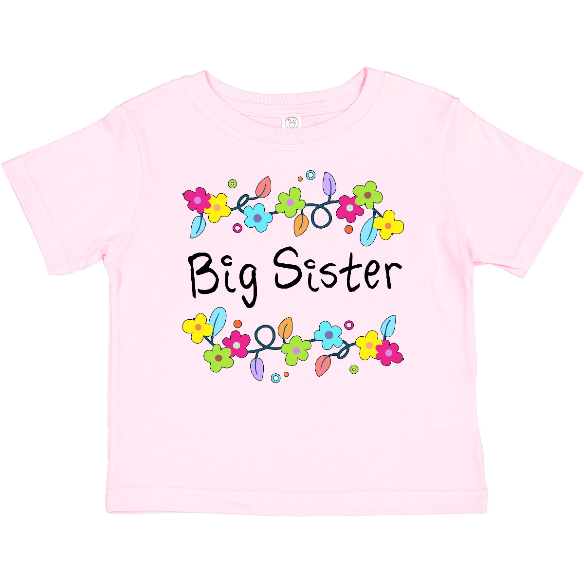 Inktastic Big Sister - Bright Flowers Baby T-Shirt Siblings Sis Sibling Little - Picture 3 of 3