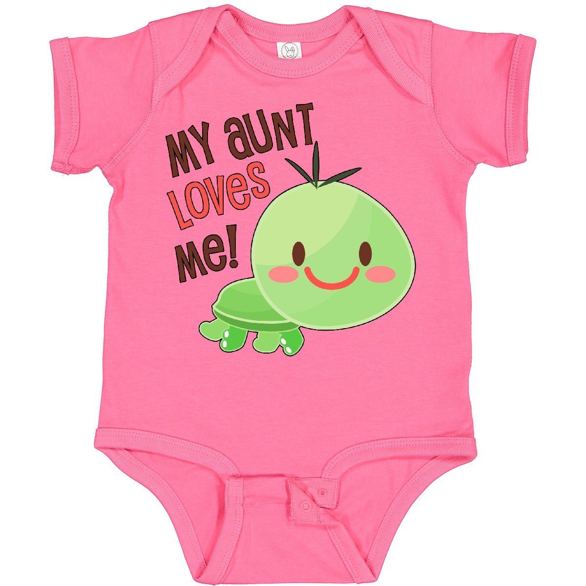 Inktastic My Aunt Loves Me- Cute Turtle Baby Bodysuit Family Turtles Auntie Fun - Picture 4 of 7