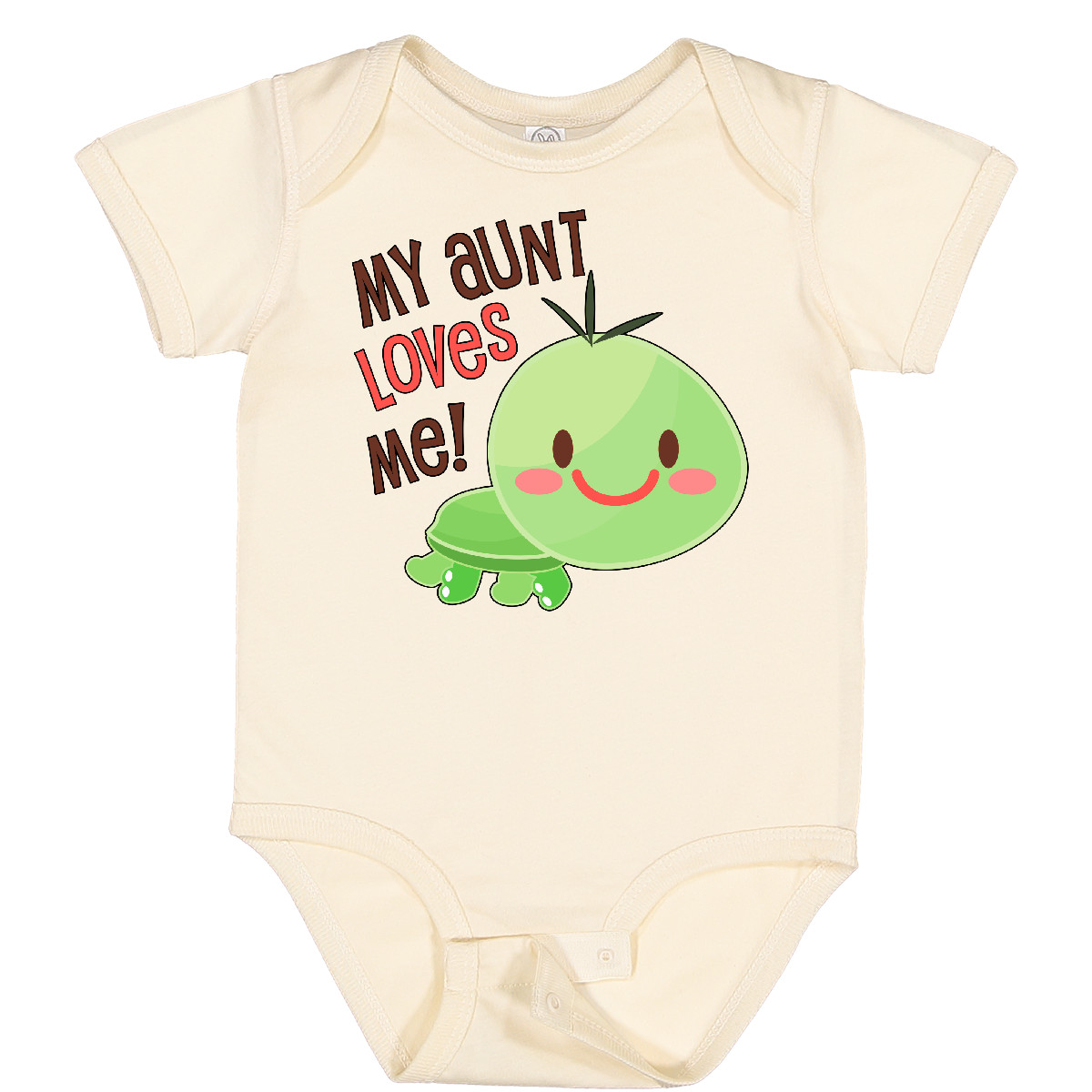 Inktastic My Aunt Loves Me- Cute Turtle Baby Bodysuit Family Turtles Auntie Fun - Picture 5 of 7
