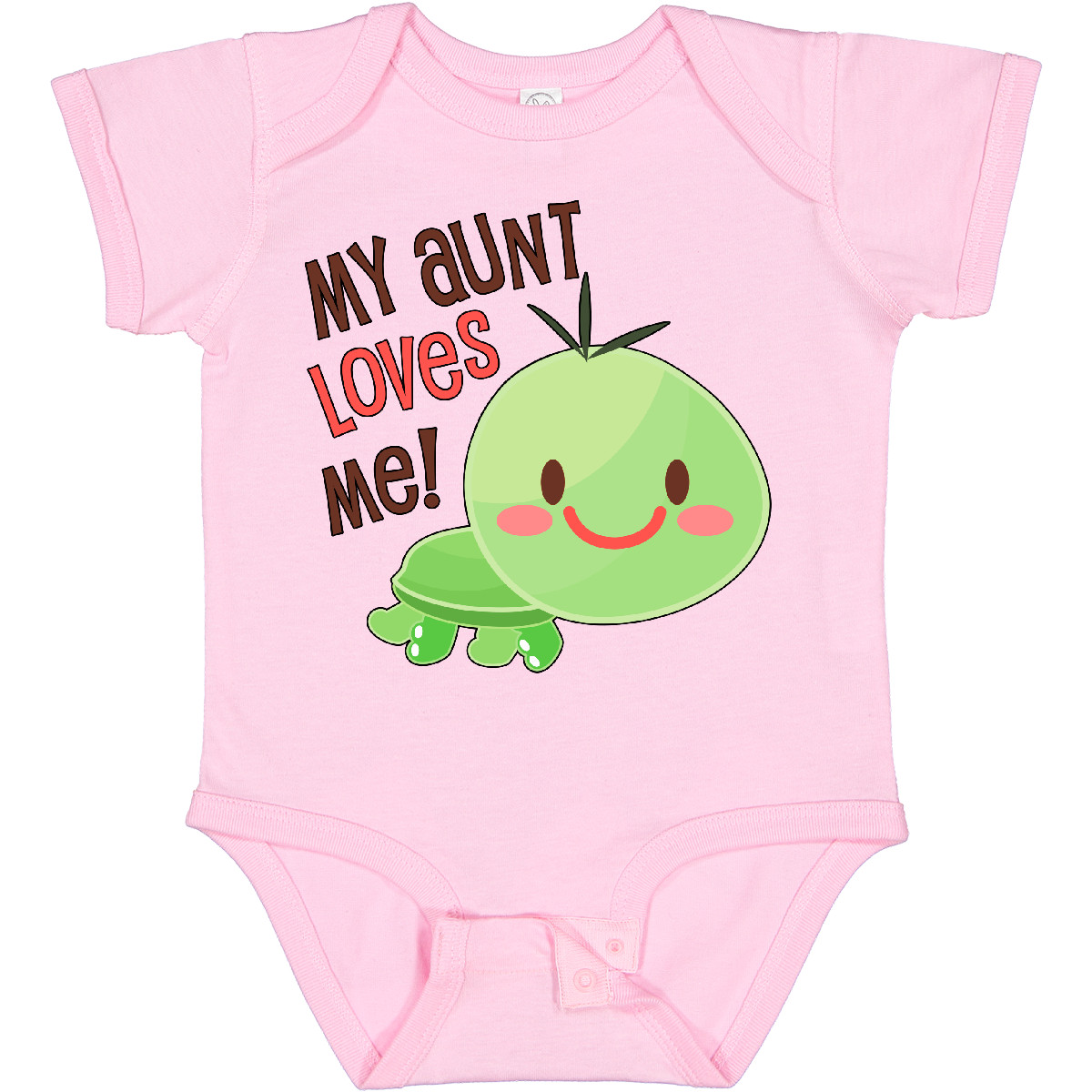 Inktastic My Aunt Loves Me- Cute Turtle Baby Bodysuit Family Turtles Auntie Fun - Picture 6 of 7