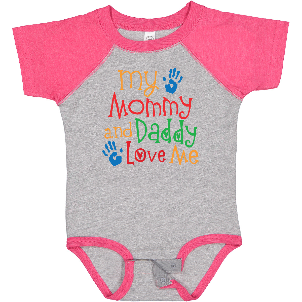 Inktastic Mommy And Daddy Love Me Baby Bodysuit Mom Dad Childs Boys Girls Cute - Picture 2 of 8