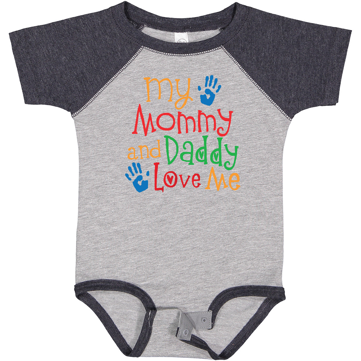 Inktastic Mommy And Daddy Love Me Baby Bodysuit Mom Dad Childs Boys Girls Cute - Picture 5 of 8