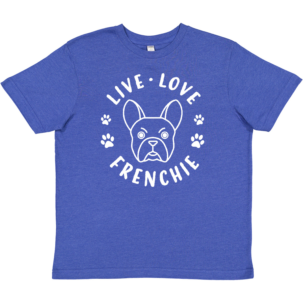 Inktastic Live Love Frenchie Youth T-Shirt Pets French Bulldog Dog I Dogs Lover - Picture 3 of 3