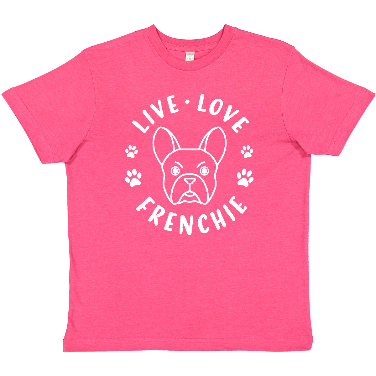 Inktastic Live Love Frenchie Youth T-Shirt Pets French Bulldog Dog I Dogs Lover - Picture 2 of 3