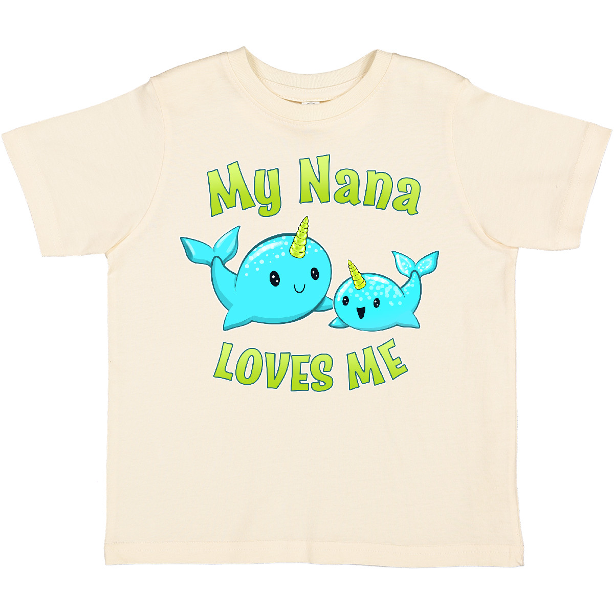 Inktastic My Nana Loves Me- Cute Narwhal Toddler T-Shirt Family Narwhals Grandma - Picture 5 of 7