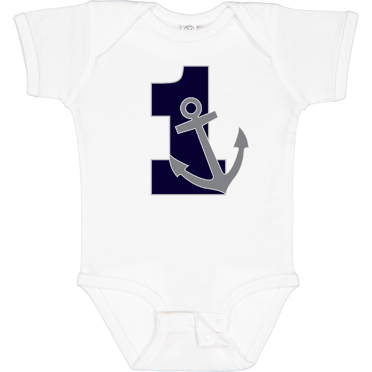 Inktastic First Birthday Nautical Anchor 1 Year Old Baby Bodysuit Sea Ocean Boys - Picture 8 of 9