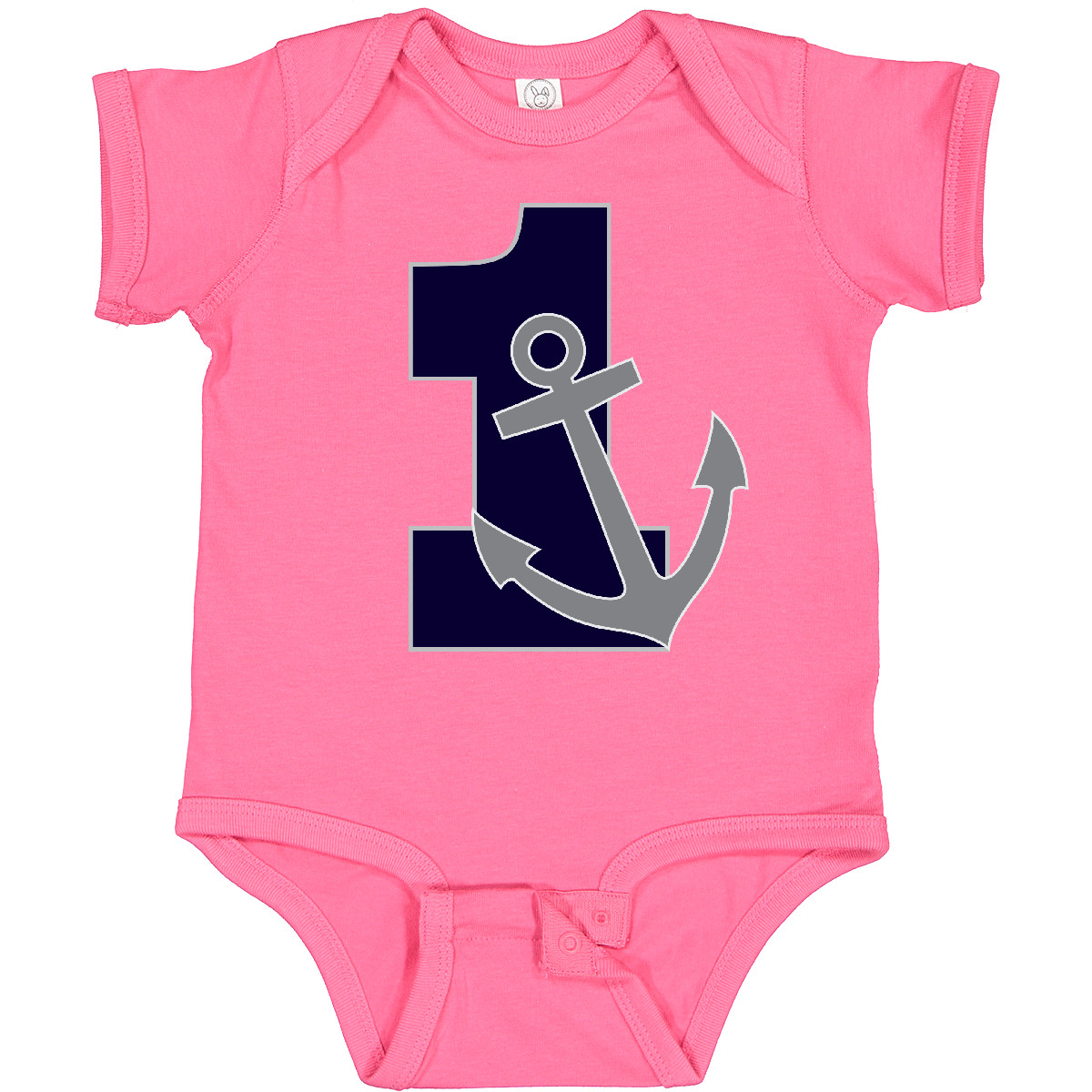 Inktastic First Birthday Nautical Anchor 1 Year Old Baby Bodysuit Sea Ocean Boys - Picture 4 of 9